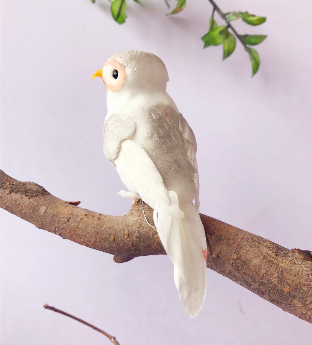 Animal Model Emulation Owl Feather Birds photography teaching Section Props Toy Garden Scene Decoration