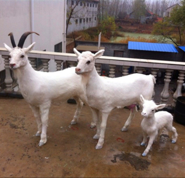 Animal model simulation goat leather handmade craft gifts decoration exhibition hall photography props Sanyang Kaitai fortune ornaments
