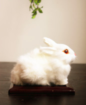 Animal model simulation Rabbit Rabbit Hare fur craft photography teaching props cognitive toy imitation specimen