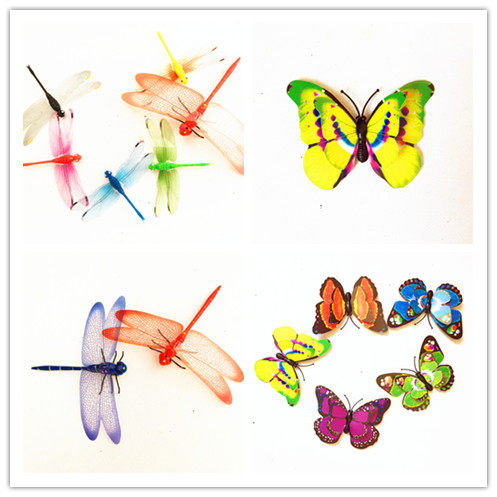Animal model simulation butterfly dragonfly photography props toy garden decoration refrigerator pin