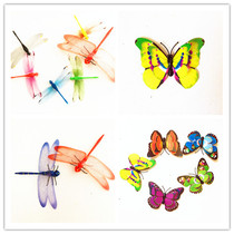 Animal model simulation butterfly Dragonfly photography props toys garden decoration refrigerator stickers pin