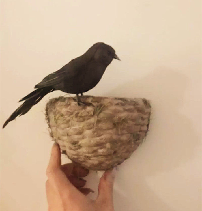 Animal Model Small Bird Emulation Swallow Golden Silk Swallow Emulation Oatnest Photography Stage Props Scene Wall Decoration