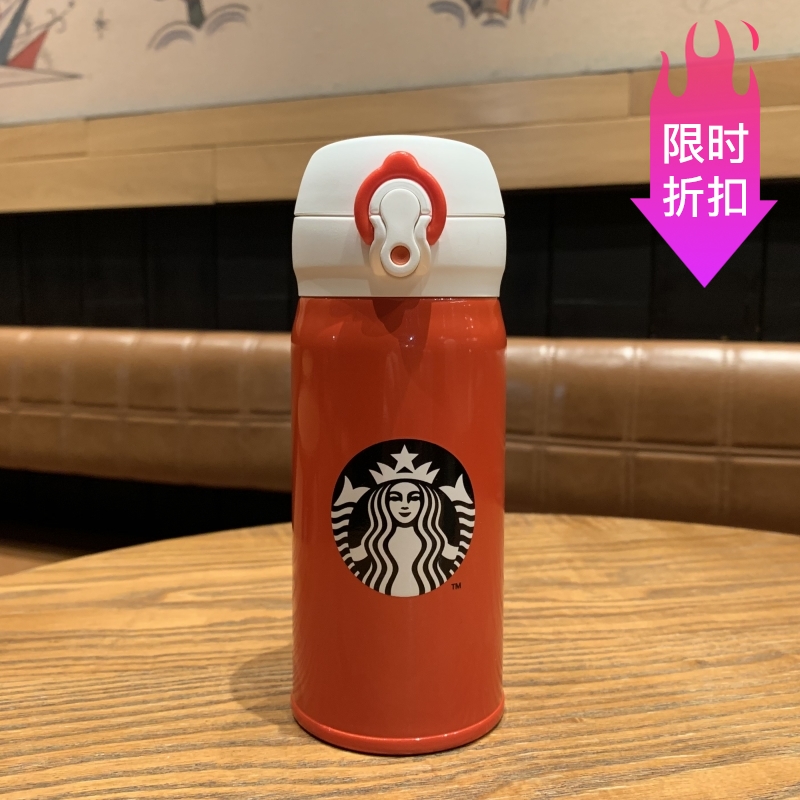 Starbucks Cup 2019 Valentine's Day Gift Gingerbread Man Red Pink Thermos Stainless Steel Insulation Accompanying Cup