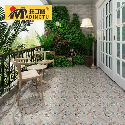 Martintu cobblestone tiles Balcony floor tiles 400x400 Floor tiles Outdoor garden courtyard terrace Antique tiles