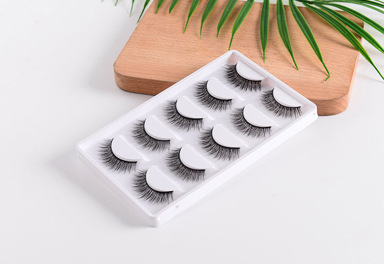 3D giả lông mi tự nhiên thực tế trang điểm nude dày năm cặp cuống cứng hai mí mi giả đẹp