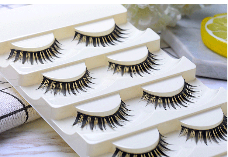 Lông mi dày và giả, đuôi mắt, dài, tự nhiên, nude, lâu dài, cứng cáp, học sinh, Barbie, cứng mi giả tự nhiên
