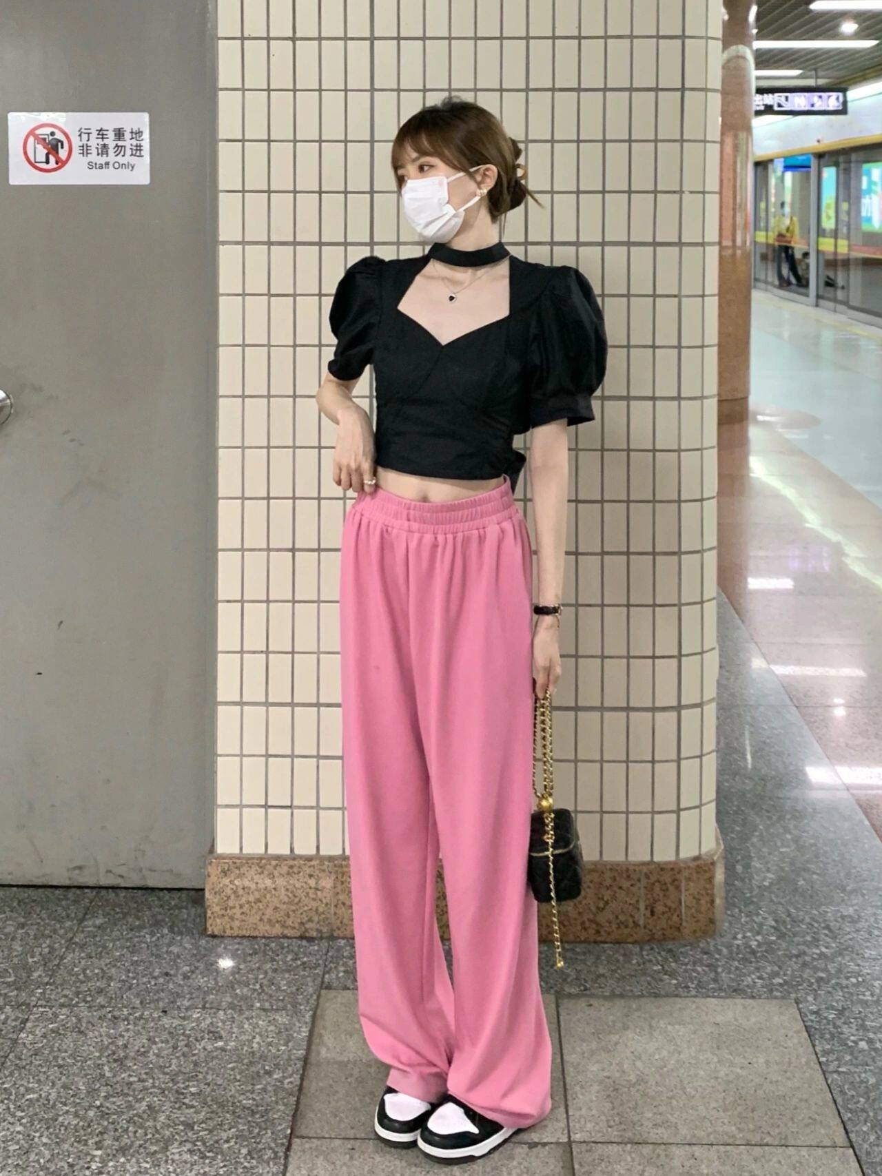 Black Swan ~ Summer sweetness Blistering Blister Butterfly Knot Shirt Woman Falade Style Small Crowdsourced shorts shorts