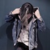 2020 mới đội mũ trùm đầu dày denim jacket BF lỏng quần áo cotton có thể xé mùa thu / mùa đông Hàn Quốc phiên bản của thủy triều đầu 