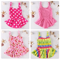  Korean version of the girls one-piece slim-fitting skirt swimsuit Small medium and large childrens cute princess skirt swimsuit swimsuit