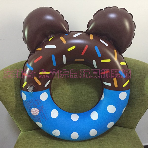 Mới dày inflatable vòng tròn phim hoạt hình bơi vòng chàng trai và cô gái ở trẻ em dưới vòng mickey donut bán buôn phao tắm cho trẻ em