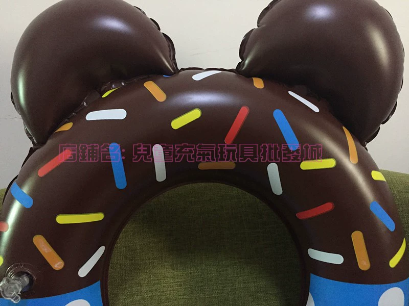 Mới dày inflatable vòng tròn phim hoạt hình bơi vòng chàng trai và cô gái ở trẻ em dưới vòng mickey donut bán buôn