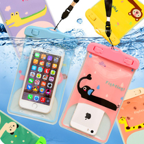  Thickened underwater camera phone cartoon waterproof bag swimming mobile phone universal iphone7plus touch screen wholesale