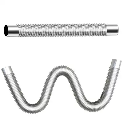 (201 stainless steel) custom-made 60mm diameter corrugated pipe flexible 6cm exhaust pipe integral exhaust pipe 4 meters