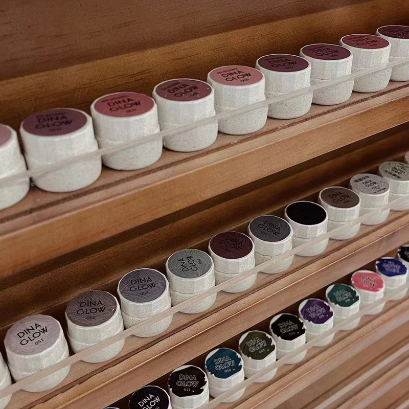 Dinaglow Full Range of Canned Nail Gel Polish Sets in Nude Colors for Nail Art, Ins-Style Gel