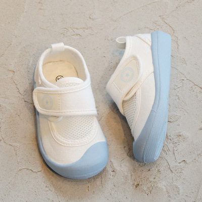 Kindergarten Indoor Shoes for Boys, Soft-Soled Non-Slip Canvas Shoes, Breathable Mesh Toddler Shoes for Entering Kindergarten, 2026 New Model — 4