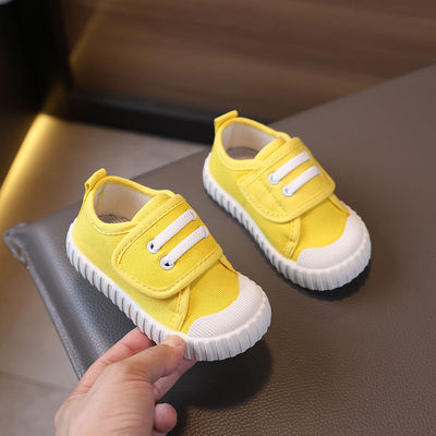 Kindergarten Indoor White Shoes for Boys, Lightweight Indoor Shoes for Children Entering School, White Canvas Shoes, White Cloth Shoes for Boys — 3