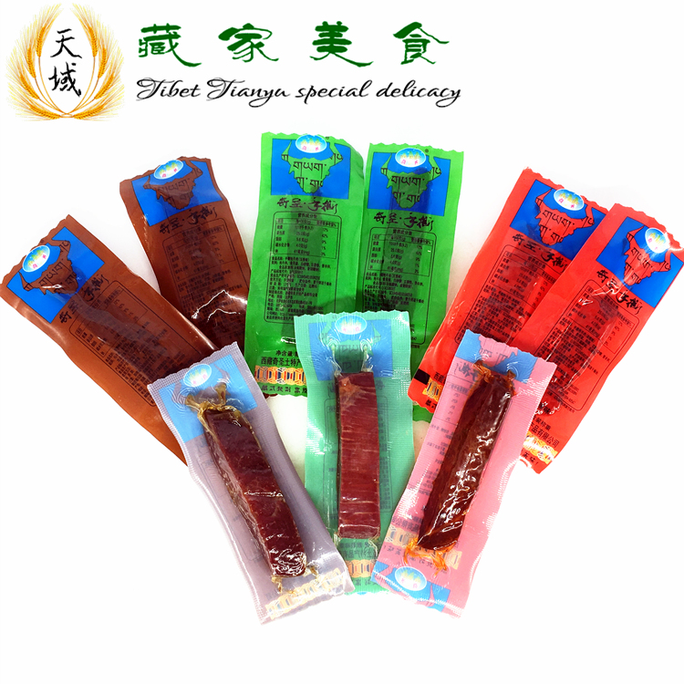 Tibet's authentic Qiya Hand tore yak dry snack snack, dry halide and spicy beef dried