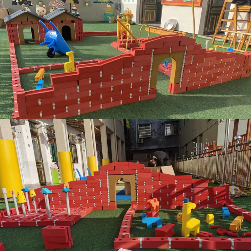 Kindergarten Brick Master Outdoor Eva Soft Building Blocks Red Brick Construction Area Building Brick Toys Anji Games Kindergarten Brick Master Outdoor Eva Soft Building Blocks Red Brick Construction Area Building Brick Toys Anji Games