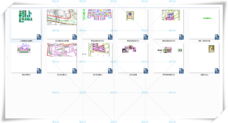 JP050居住区规划设计建筑学课程设计CAD图纸SU模型PSD排版-10