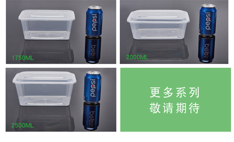 Hình chữ nhật 1500ml1750 2000 2500 hộp đồ ăn nhẹ dùng một lần hộp nhựa takeaway gói hộp ăn trưa hộp trái cây - Hộp cơm điện sưởi ấm hộp cơm hâm nóng magic