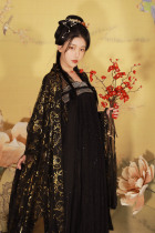 Drunk beauty Han Yunge Furong Hanfu women Qi chest skirt large sleeve shirt Daily fresh and elegant