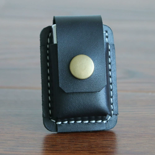 Узкая версия кожаного корпуса Zippo Case Slim Machine Lighter Ceather Case подходит для узкой машины также может настроить другие размеры