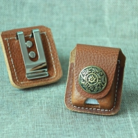 Зеленая желтая кожаная ретро бронзовая пряжка