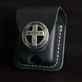 Зажигалка на керосине, чехол, кожаные универсальные джинсы с начесом, из натуральной кожи