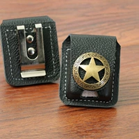 Светло -серая черная кожаная золотая пятерка звезда