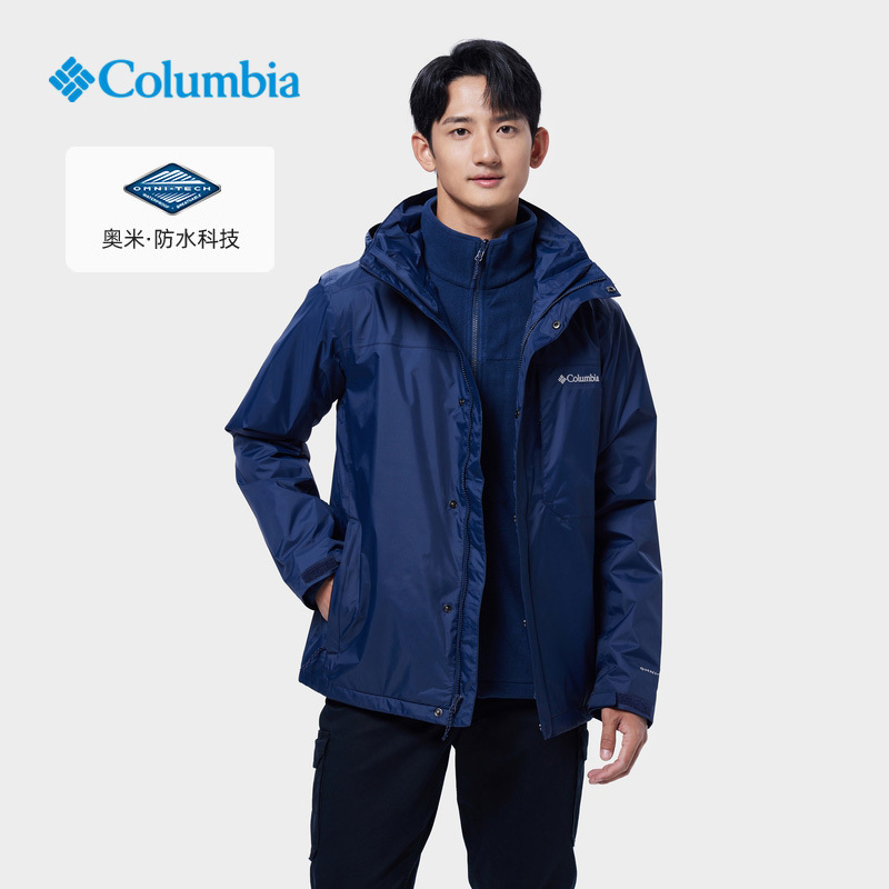 Columbia Autumn and Winter Men's Waterproof, Windproof, Warm Fleece Three-In-One Jacket Special Price We1322