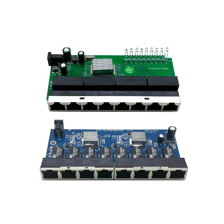 Large Arduino Compatible Network Switch 8 ports10/100/1000M 5V-16V ethernet network indutrial switch