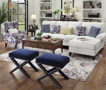 American fabric low stool fashion rivet bed end stool modern minimalist bedside stool living room bedroom small stool bedside chair