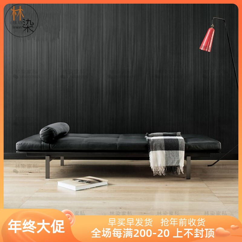 Nordic Leather Art Sofa Stool Simple Modern Bedroom Bed End Stool Designer Model Room Leather Shoe Changing Stool Bench