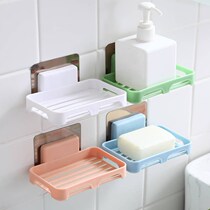 Soap box suction cup wall-mounted drain non-perforated toilet with lid soap rack home new soap box
