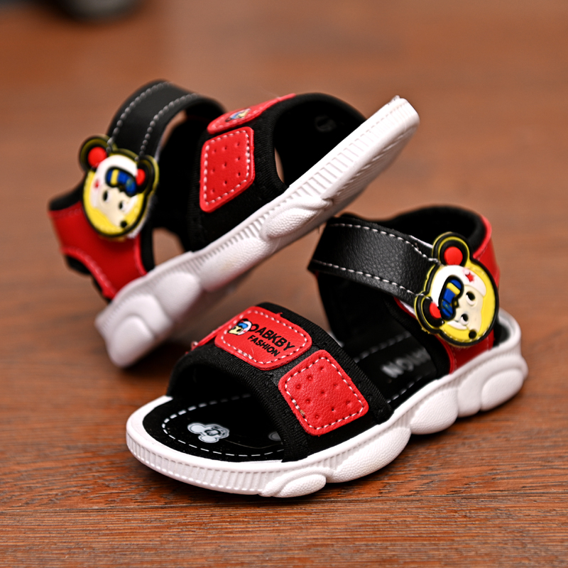 2020 summer boy cartoon sandals, children's trend, soft sole baby sandals, boys non-slip beach shoes