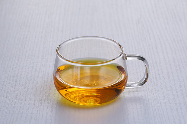 Ly cà phê nước ép thủy tinh chịu nhiệt dày Vành đai trong suốt cộng với chiếc đĩa nhỏ tách trà Kung Fu bộ tách nước nhỏ cốc cafe giữ nhiệt