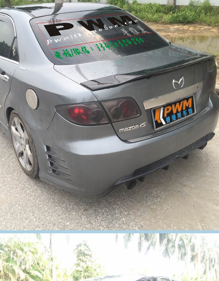 Mazda 6 đuôi cánh ngựa 6MPS cánh đuôi lớn ngựa 6 cánh nén cánh M6 sửa đổi cánh đuôi miễn phí đấm mới đuôi gió the thao ô tô