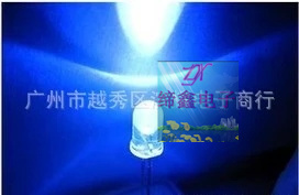 Integrity supply LED light F5 garden head blue light 5MM white hair blue long feet 40 K