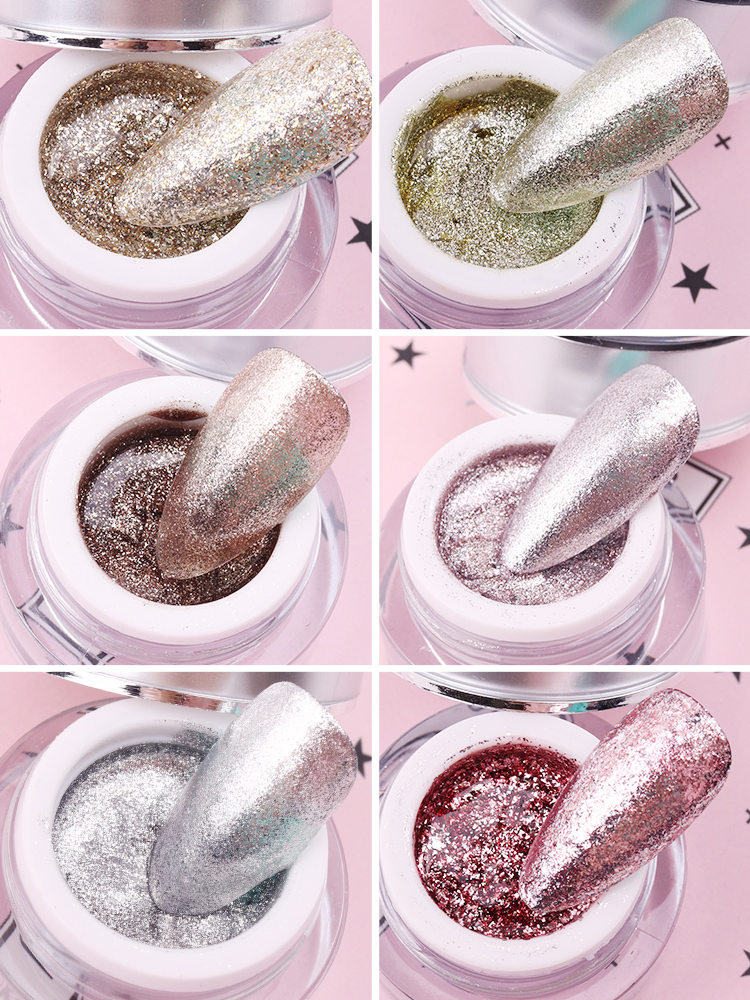 Nail oil glue 2021 new popular color filling super flash diamond platinum sequin burst flash therapy glue nail shop special