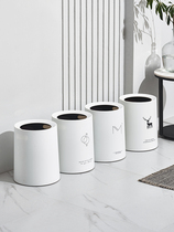 Room Indoor living bins No cover Rubbish Bins Nordic Wind Minimalist Living Room Wastebasket Waste Cylinders Light and luxurious