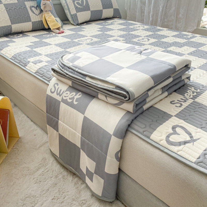 Ice silk cool mat four pieces of ice mat 2021 new mother-infant 2022 Summer bed Three sets of latex Summer naked