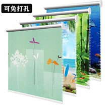 Toilet special curtains bathrooms free from punching and anti-walking light hand lift roller shutters washroom windows shielded from blinds