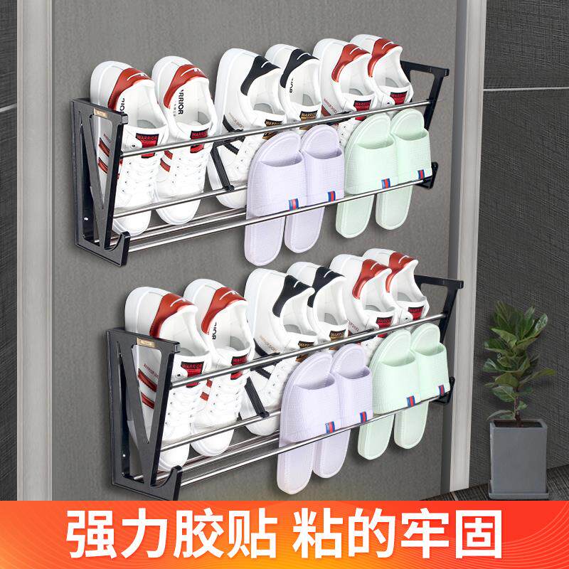 Rack of dressing room for putting cool slippers free of punching door rear putting shoe holder containing deviner multilayer wall-mounted economic model