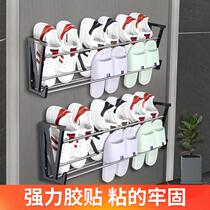 Shelf free of perforated doors in washroom Sandals Free of Shoe Door Shower door Shower Multilayer Wall-mounted Economic Models