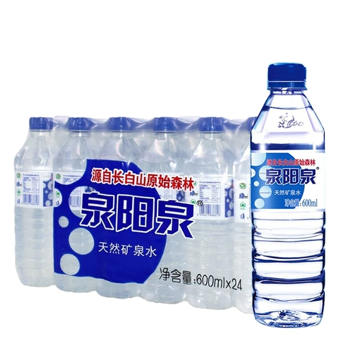 泉阳泉 Минеральная питьевая вода Changbai Mountain Water 600 млx24 бутылки полная коробка Пекин бесплатная доставка