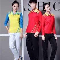 Automne Style dhiver Badminton Suit Entraîneurs hommes et femmes Suits Long Sleeves Long Manches Long Pants Tennis Uniformes de sport Uniformes sportives