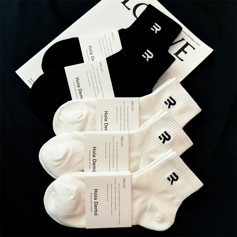 2025 New White Socks Men's Short Socks Pure Cotton Boat Socks Thin Breathable Men's Short Socks Sports Socks for Boys