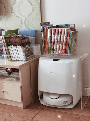 Acrylic side with wheels a few cloud whales Cobos N9 sweeping robot small companion cart removable cover rack