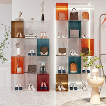 Acrylic display cabinet transparent display rack clothing storebox packaging shoes fittings color display table customization