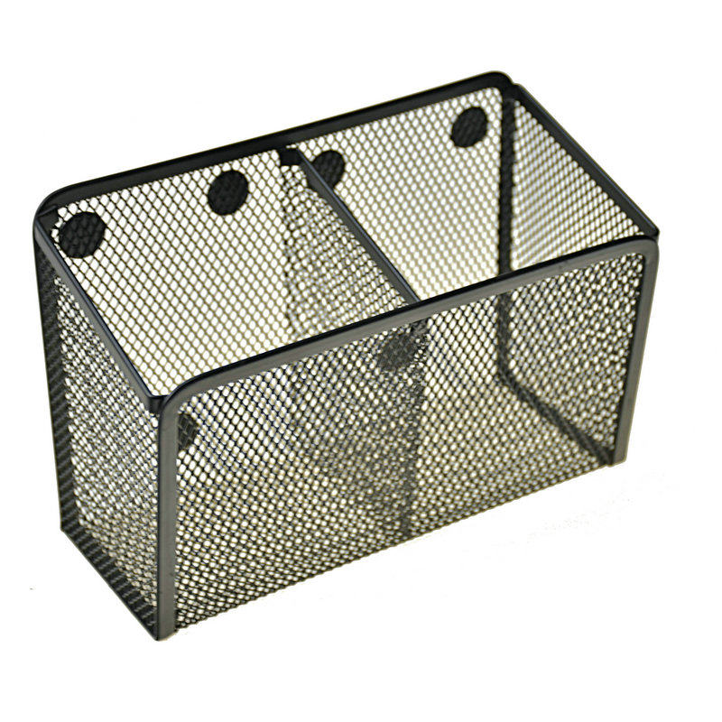 Refrigerator stickers strong magnet small storage tank box high-quality home teaching black two-grid square storage can be classified metal